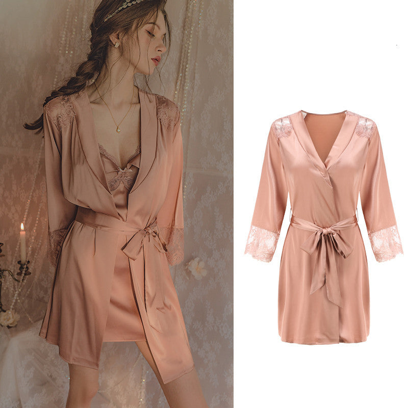 Halter Lace Suspender Nightdress