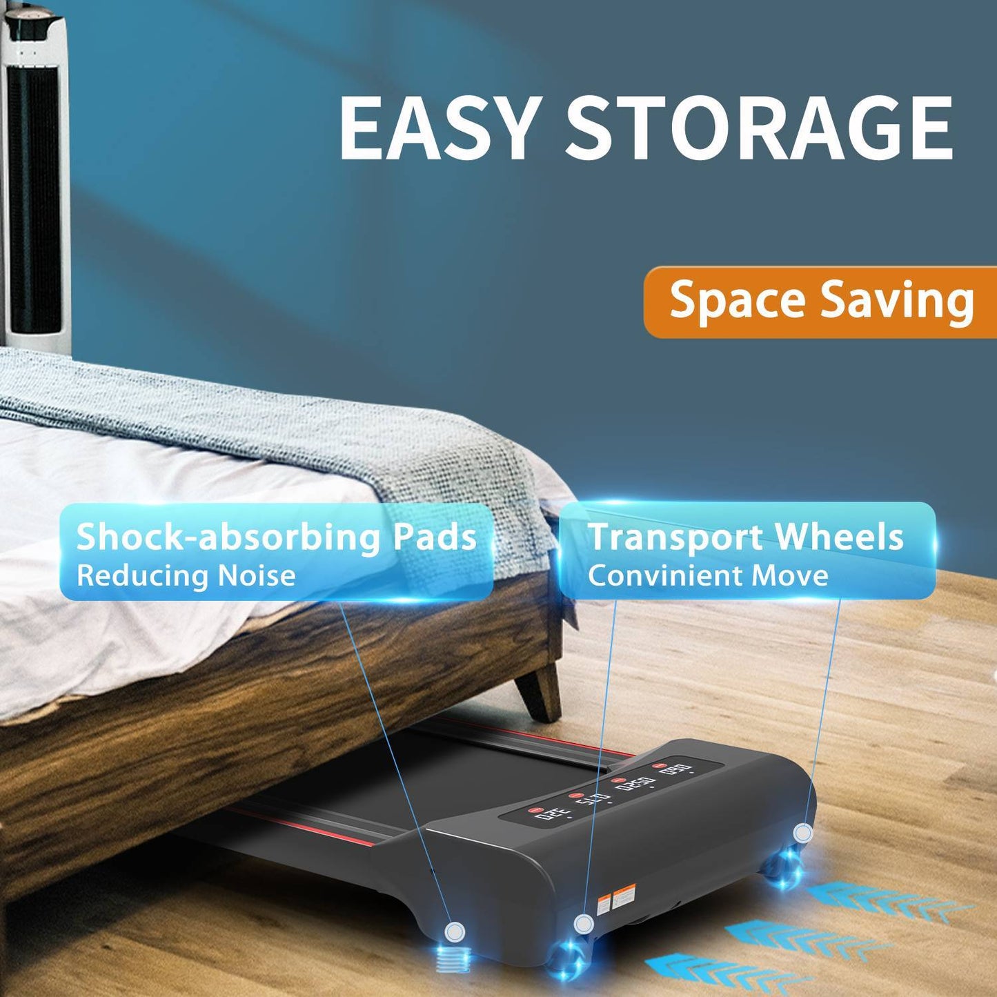 Under Desk Treadmill Machine Walking Pad For Home Office ShopWithASmile7.com
