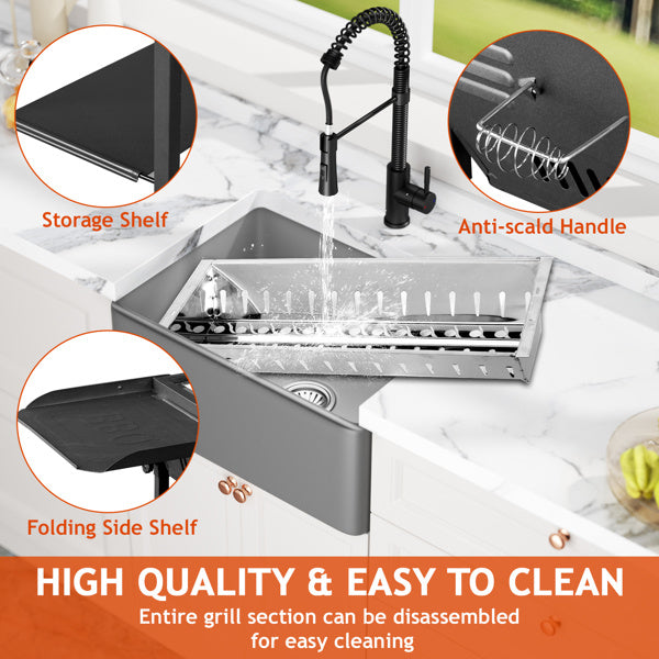 Adjustable, Foldable & Portable Outdoor Charcoal Grill with 2-in-1 Pan & Grate – Ideal for Backyard Barbecue, Camping & Travel