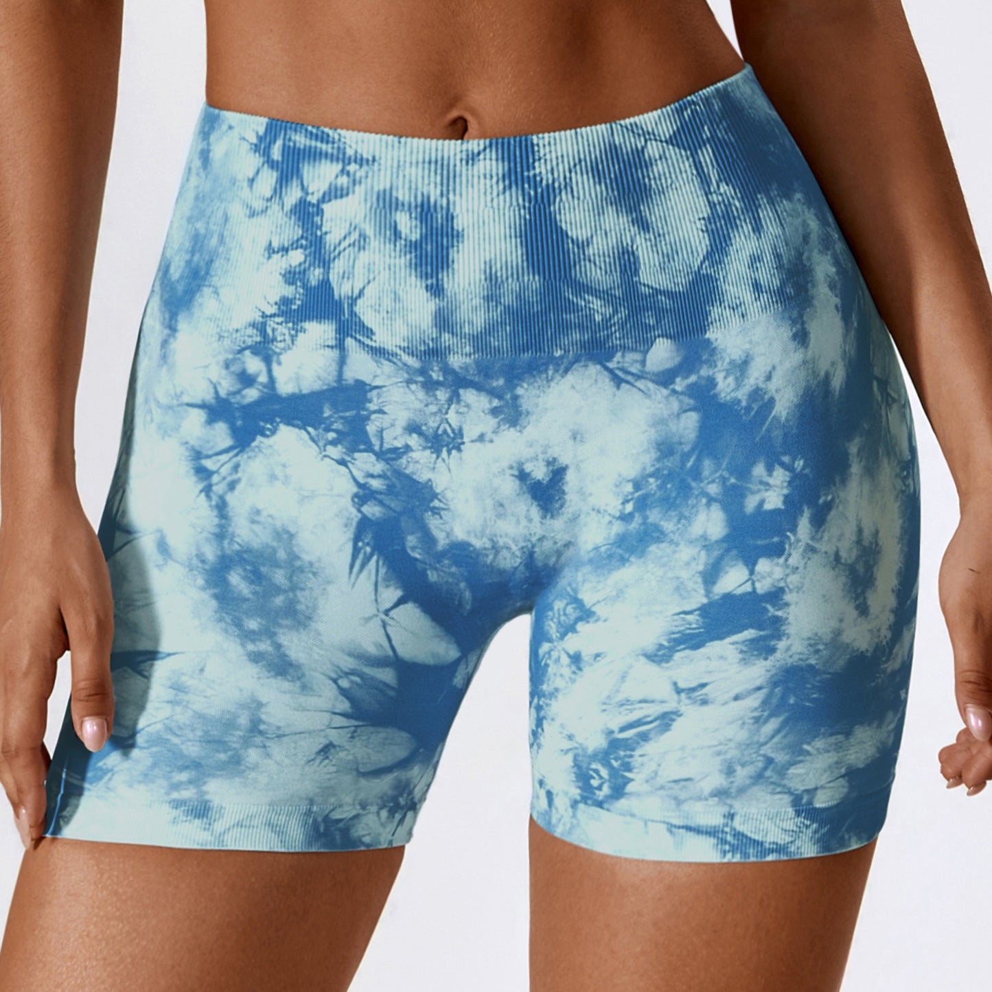 European And American Digital Printing Seamless Yoga Shorts ShopWithASmile7.com