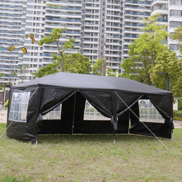 3X6M 6 Sided, With Two Doors And A Black Pergola