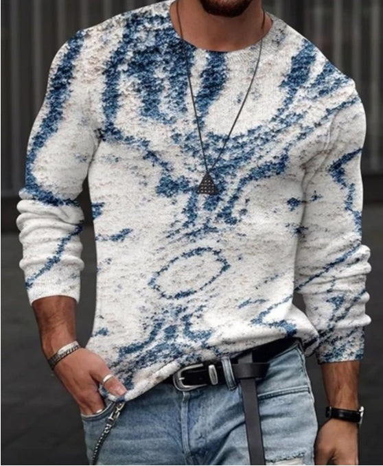 Casual Long Sleeve Animal Skull Men's Print T-Shirt ShopWithASmile7.com