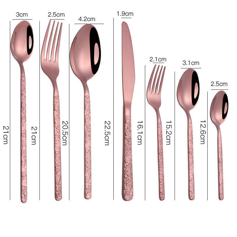 Embossed Textured Handle Steak Cutlery Western Cutlery ShopWithASmile7.com