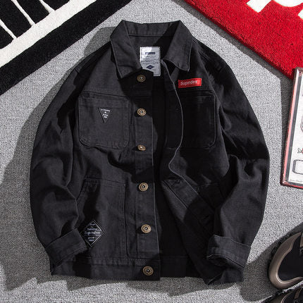 Youth Fall Denim Jacket Male Spring And Autumn Junior High School Students