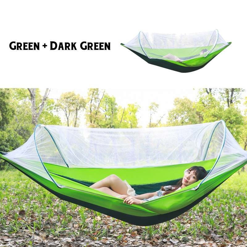 2 Person Portable Outdoor Mosquito Parachute Hammock ShopWithASmile7.com