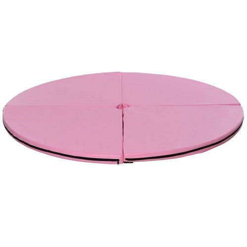 Soozier Pole Dance Mat, 2T X 5W Folding Pole Dance Mat For Home, Lightweight And Foldable, Pink