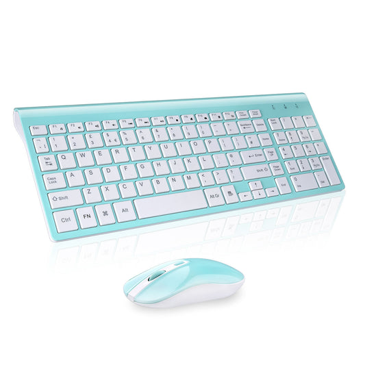 Sleek 2.4G Wireless Keyboard and Mouse Combo for Desktop and Laptop Use ShopWithASmile.com