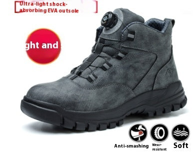 High Top Safety Shoes For Men All Seasons Anti-smash And Anti-puncture