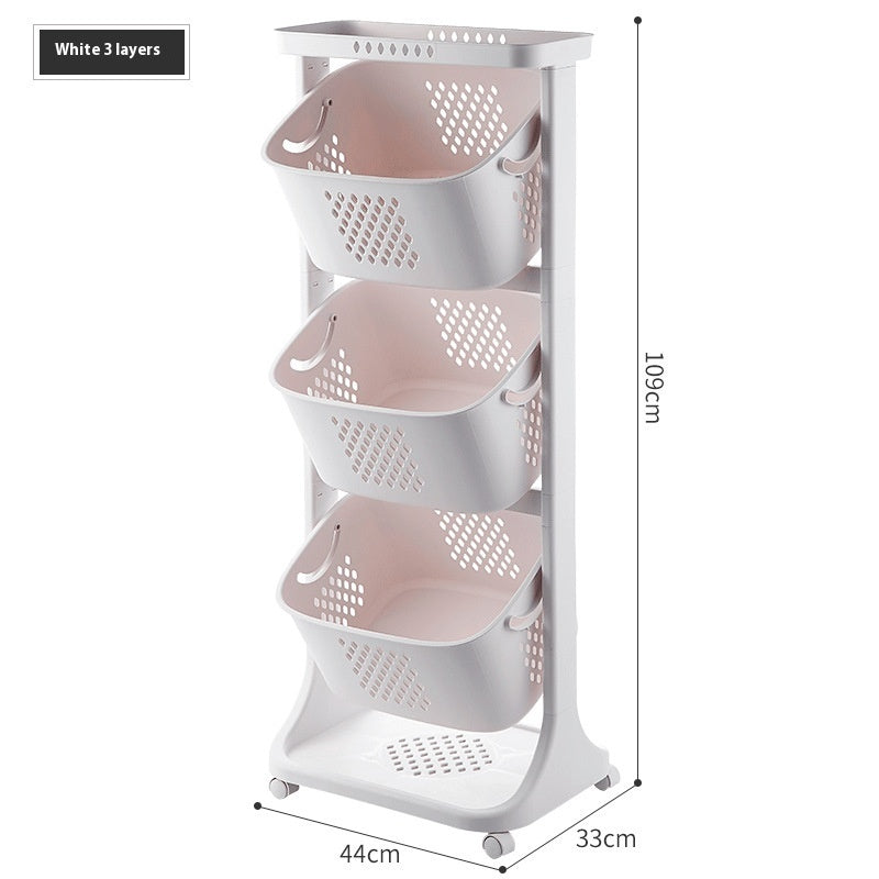 Kitchen Vegetable Storage Basket Storage Rack Plastic ShopWithASmile7.com