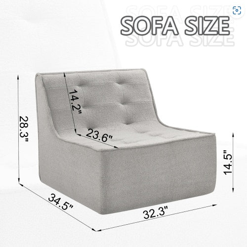 Fireside Chair, Lazy Floor Sofa Couch, Large Bean Bag Chair For Adults With High Resilience Foam For Living Room, Bedroom And Office, Velvet Fabric