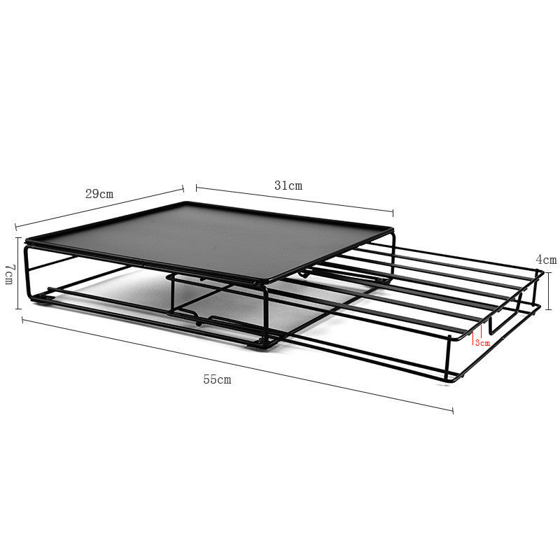 Wrought Iron American Coffee Machine Base Drawer Storage Box ShopWithASmile7.com