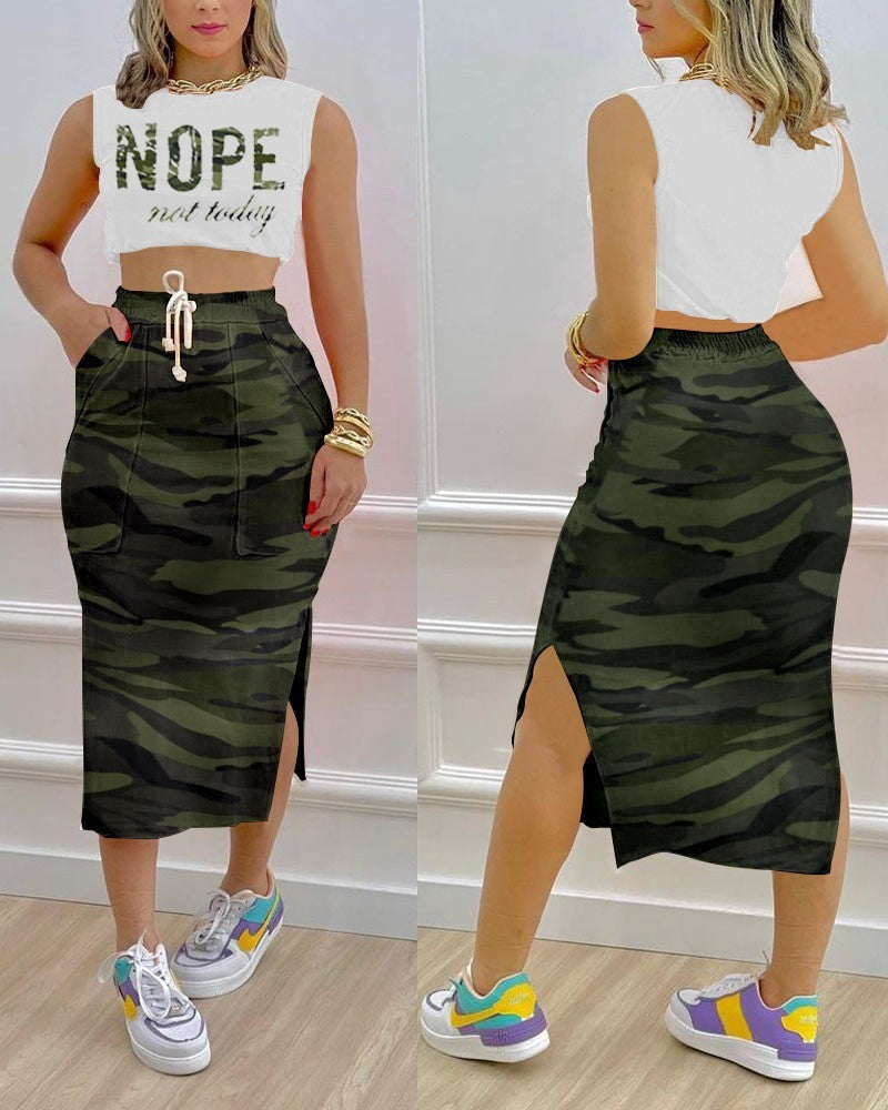 Fashion Casual Urban Leisure Women's Clothing Skirts Suit ShopWithASmile7.com