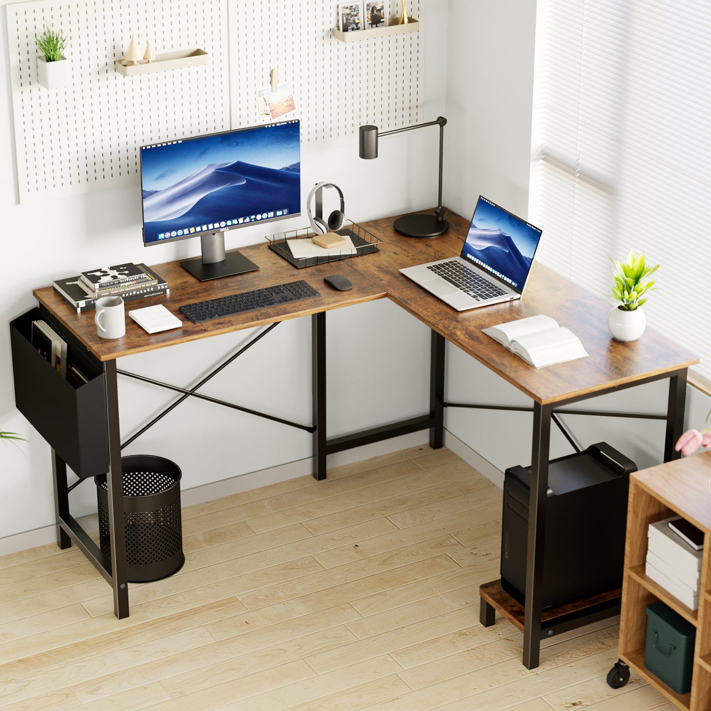 L-shaped Computer Desk ShopWithASmile7.com