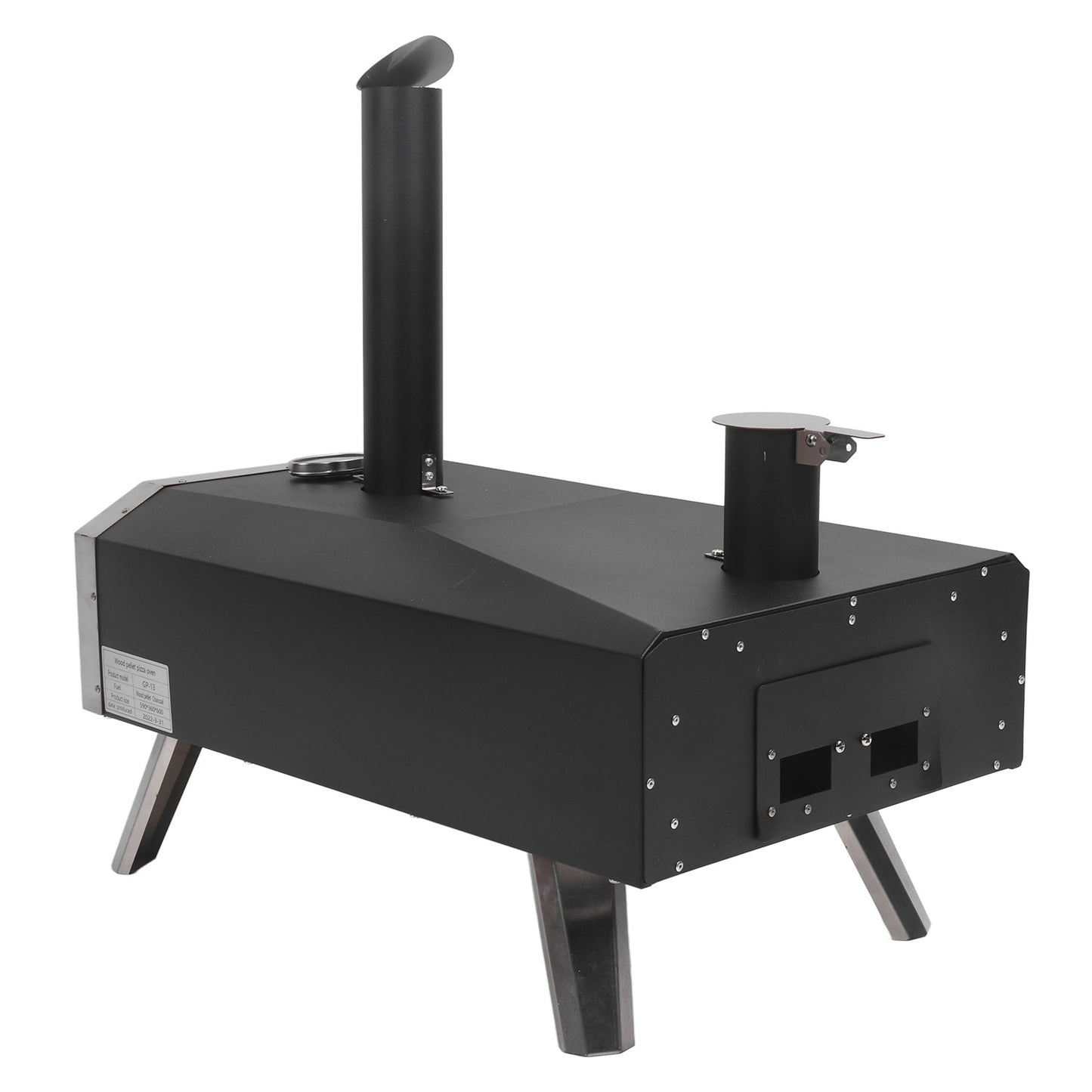 Outdoor Pizza Oven Wood Fired Maker Outside Stove 12in Portable Stainless Steel for Backyard ShopWithASmile.com