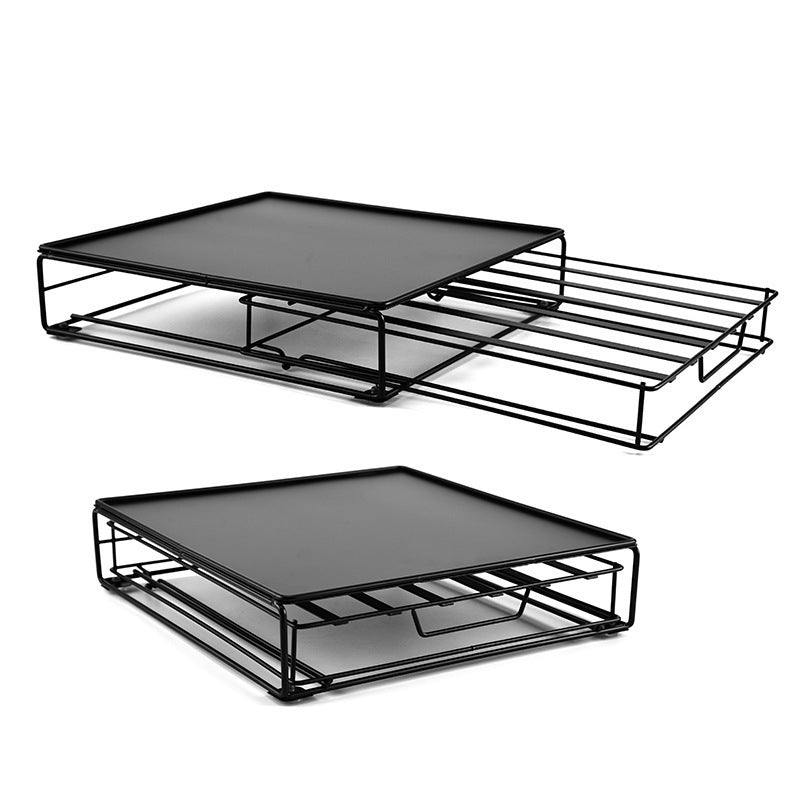 Wrought Iron American Coffee Machine Base Drawer Storage Box ShopWithASmile7.com