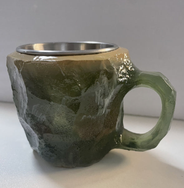 400ml Resin Mineral Crystal Coffee Mugs With Handles Elegant Fake Mineral Crystal Cup For Workplace Home Decor Christmas Gift Kitchen Gadgets ShopWithASmile7.com