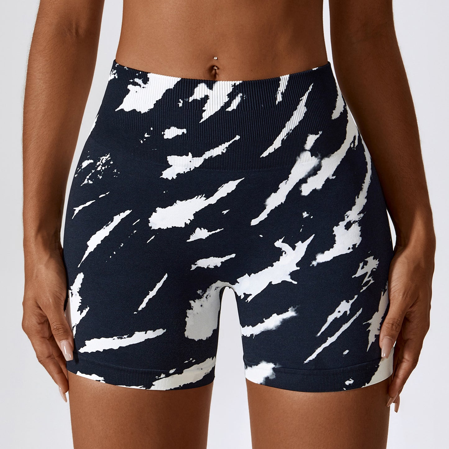 European And American Digital Printing Seamless Yoga Shorts ShopWithASmile7.com