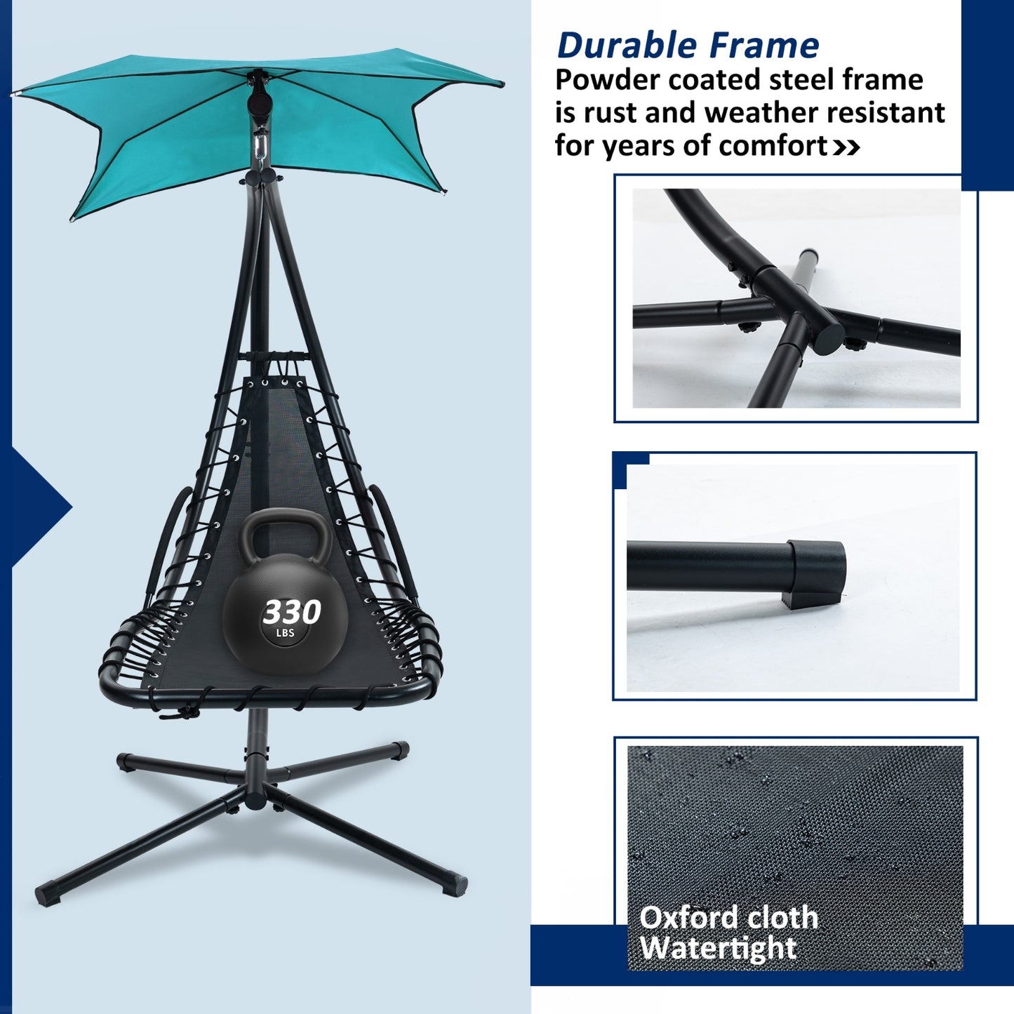 Hanging Chaise Lounger With Removable Canopy, Outdoor Swing Chair With Built-in Pillow, Hanging Curv