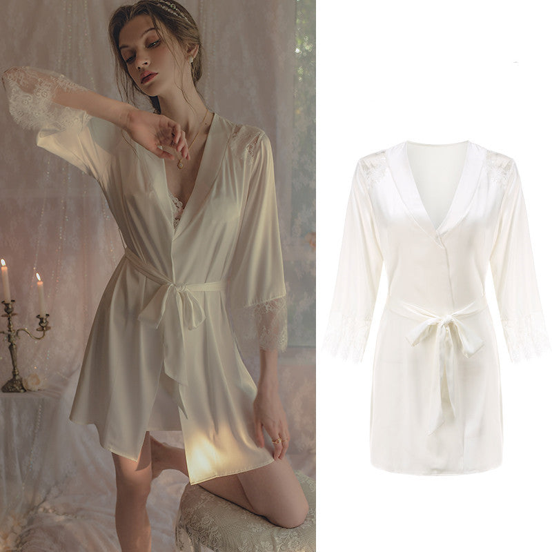 Halter Lace Suspender Nightdress