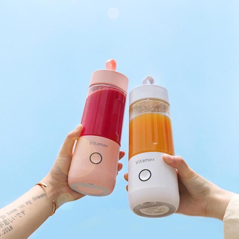 350ml Portable USB Blender Juicer – Rechargeable Electric Smoothie & Juice Maker with Tritan Bottle
