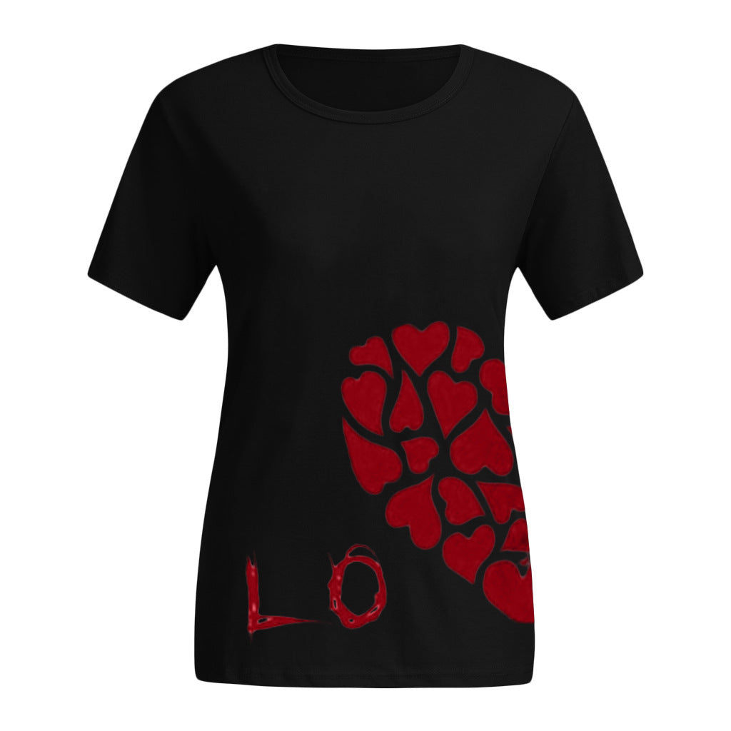 Summer Lettering Casual Short Sleeved Top
