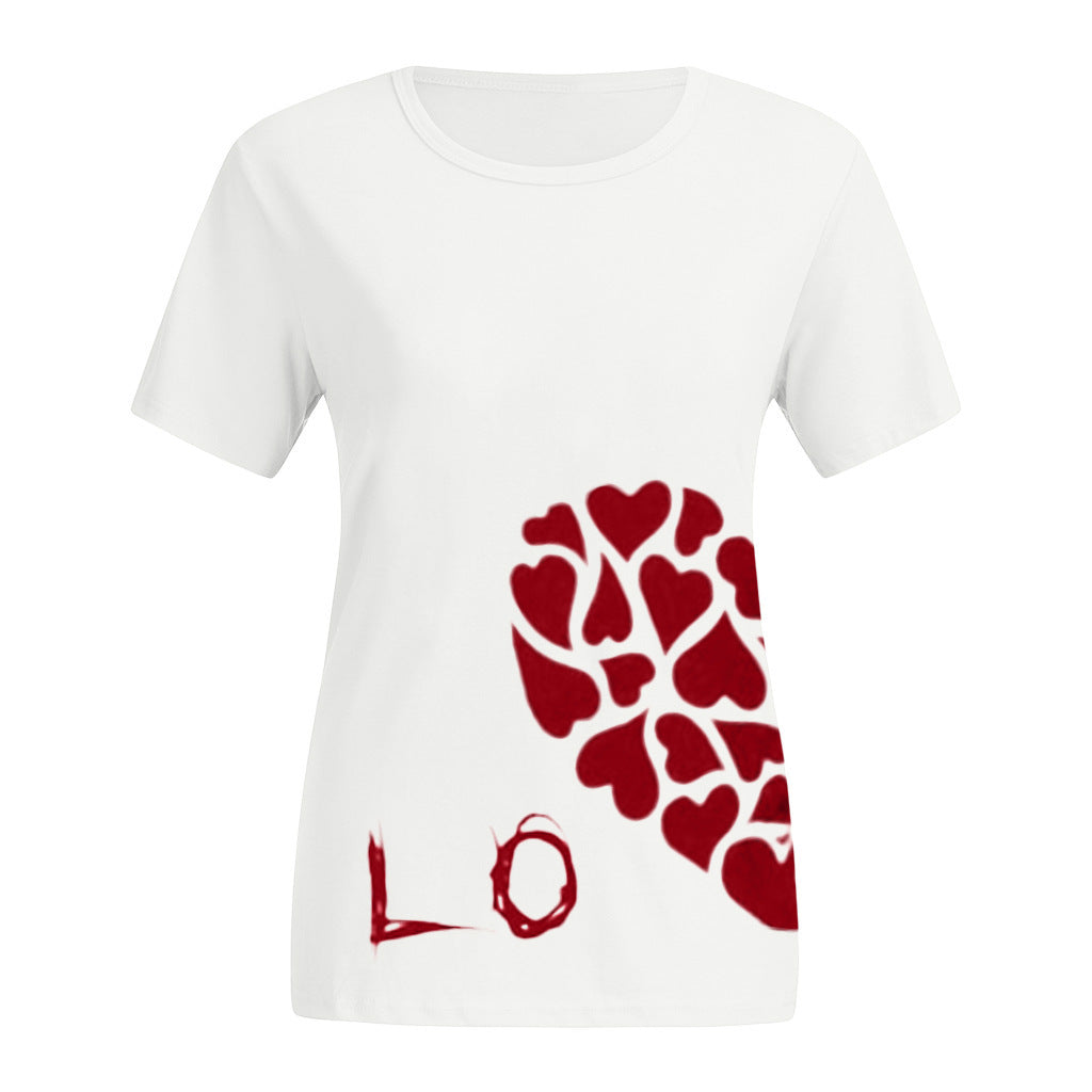 Summer Lettering Casual Short Sleeved Top