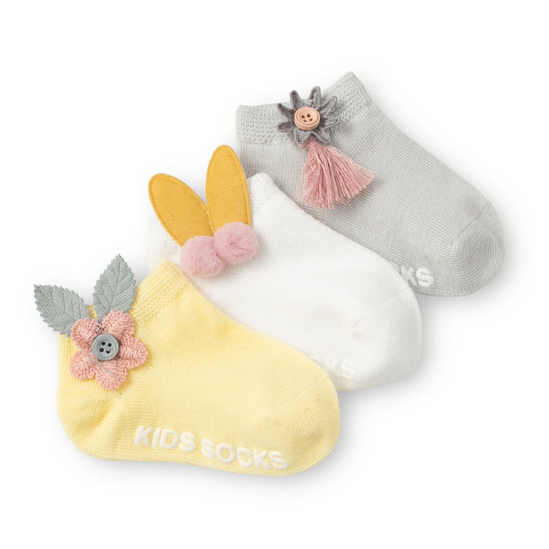 Rubber bottom antiskid baby socks ShopWithASmile7.com