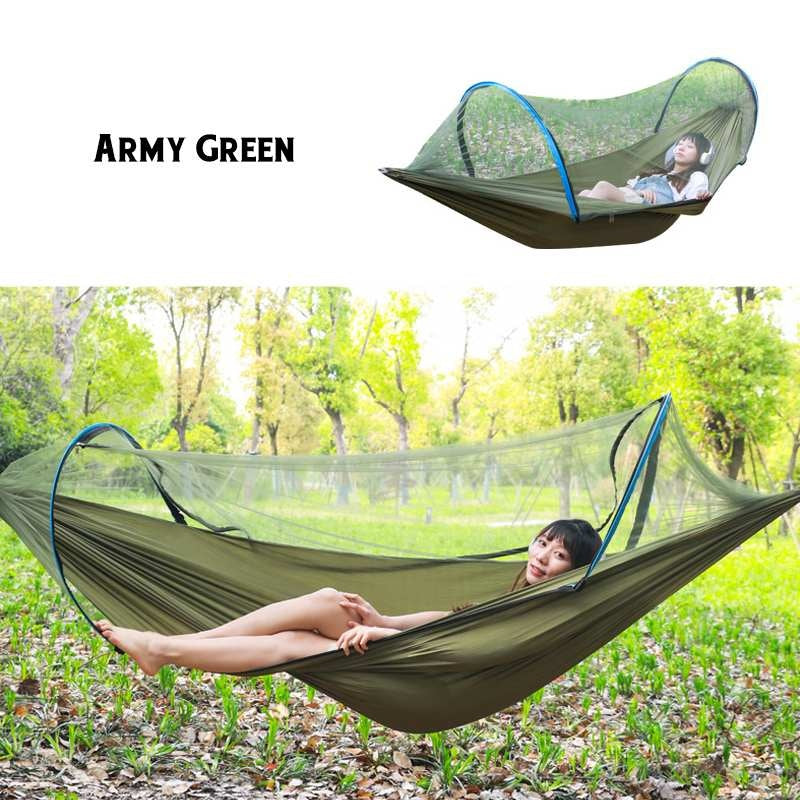 2 Person Portable Outdoor Mosquito Parachute Hammock ShopWithASmile7.com