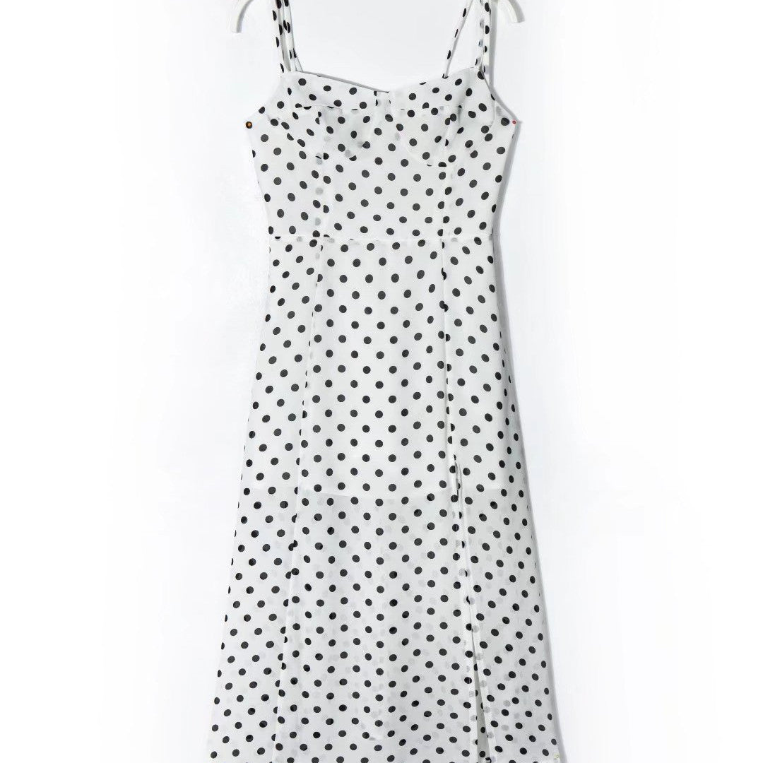 Women's Fashion Vintage Floral Print High Waist Dress