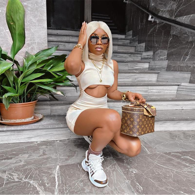Explosive Sexy Hollow Bag Hip Skirt One Step Skirt