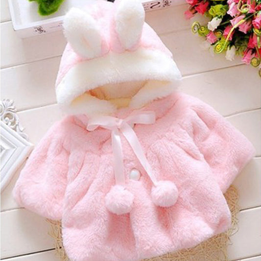 Samantha Rabbit Hood Coat ShopWithASmile.com