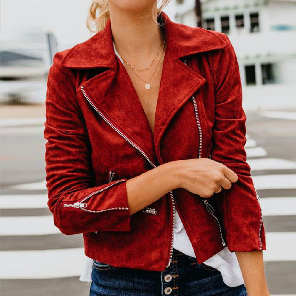 Women's short long sleeve commuting slim coat