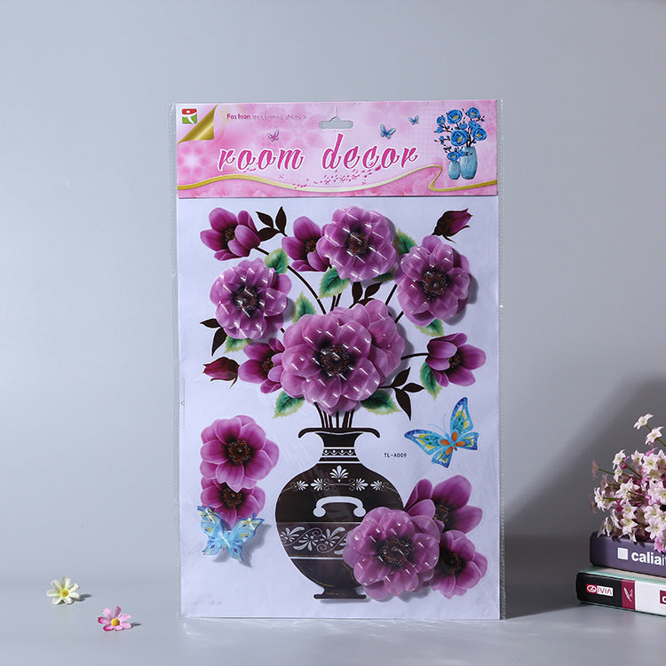 Vivid And Colorful 3D Flower Wall Stickers