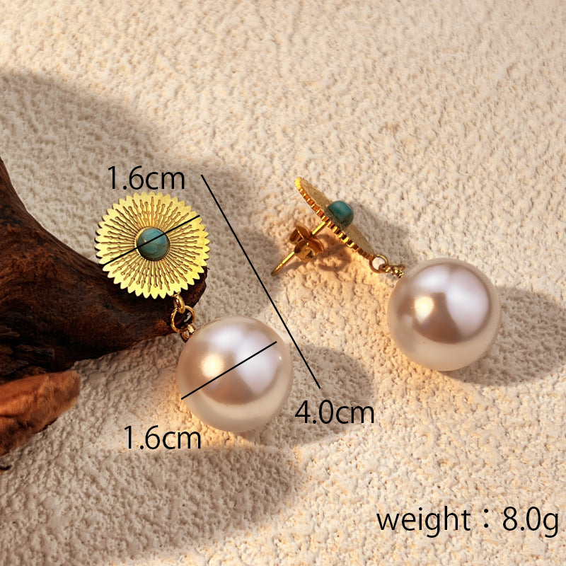 Fashion Stainless Steel Earrings Niche Retro ShopWithASmile.com