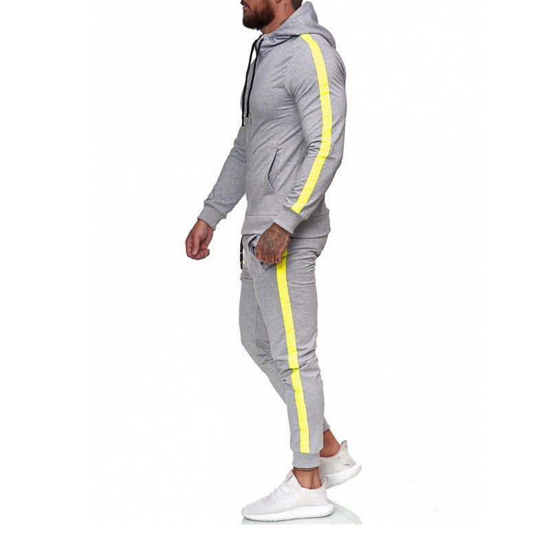 Men's Zip Shirt Hooded Sports Suit