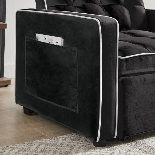 3-in-1 Convertible Sofa Bed Chair – Adjustable Backrest, Fold-Out Sleeper, & Chaise Lounge