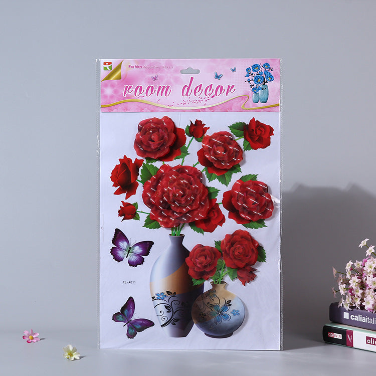 Vivid And Colorful 3D Flower Wall Stickers