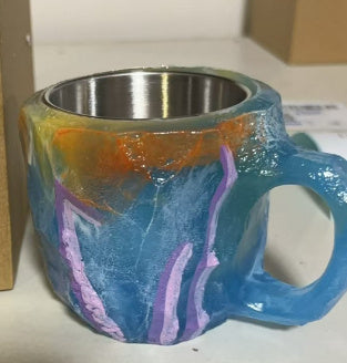 400ml Resin Mineral Crystal Coffee Mugs With Handles Elegant Fake Mineral Crystal Cup For Workplace Home Decor Christmas Gift Kitchen Gadgets ShopWithASmile7.com