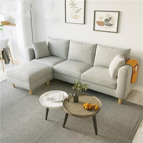 Living Room Bedroom Rental Nordic Simple Modern Cloth Art Net Red Latex Sofa