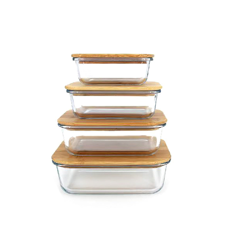 Household Fresh-keeping Glass Lunch Box Can Be Heated In Microwave Oven