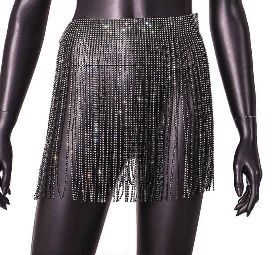 Rhinestone Flashing Diamond Strap Splicing Women's Clothing