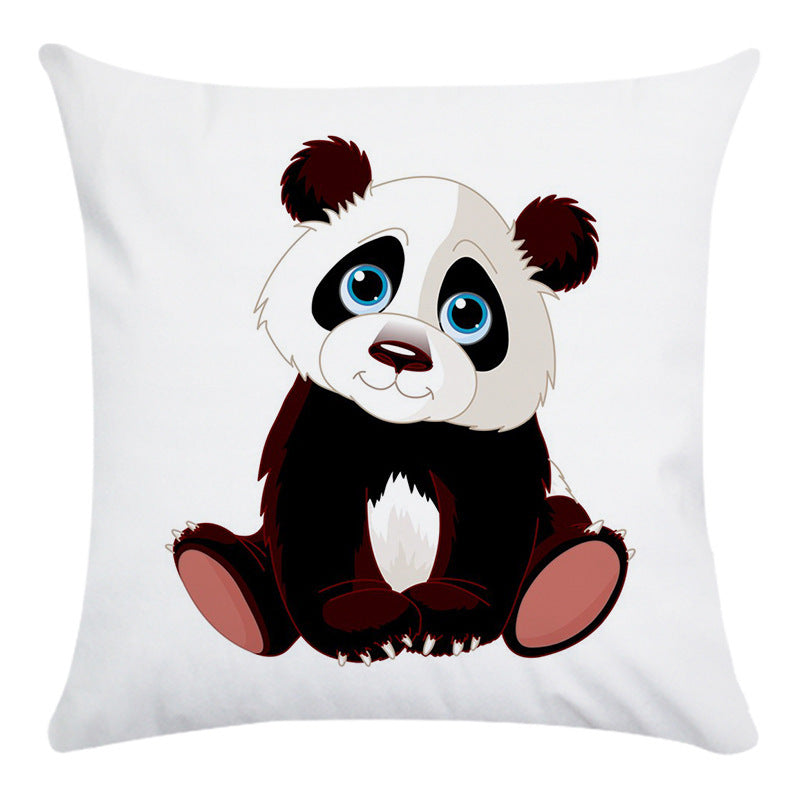 Cartoon Panda Super Soft Cotton Throwing Pillow Cover ShopWithASmile7.com