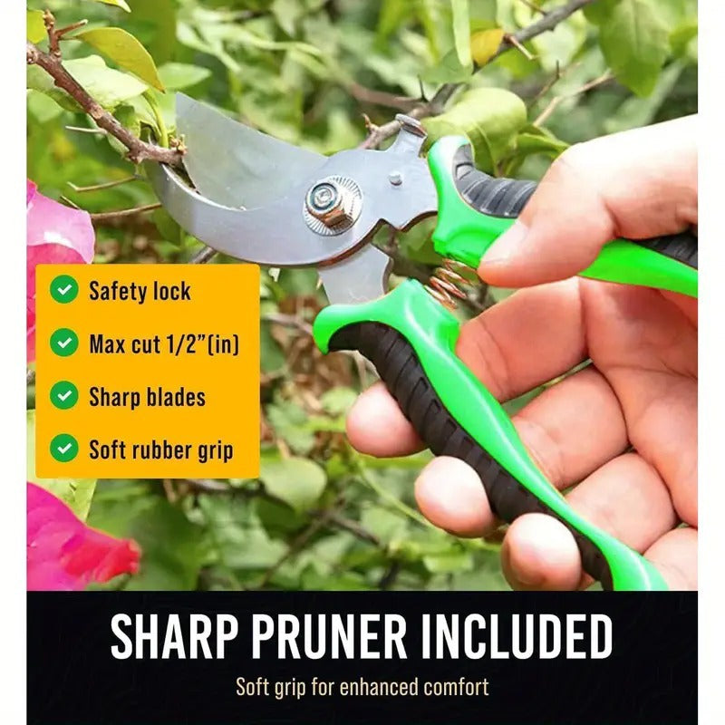 Heavy Duty Gardening Tools 10 Piece Set - Rust-resistant, Durable Gardening Supplies ShopWithASmile.com