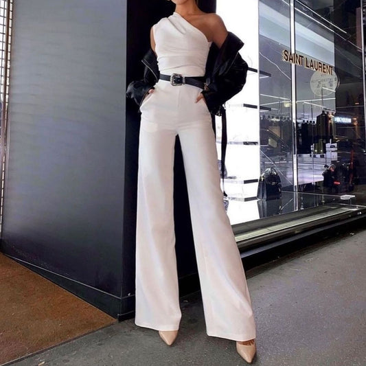 Fashion Single-room Lace Up Straight Jumpsuit For Women ShopWithASmile7.com