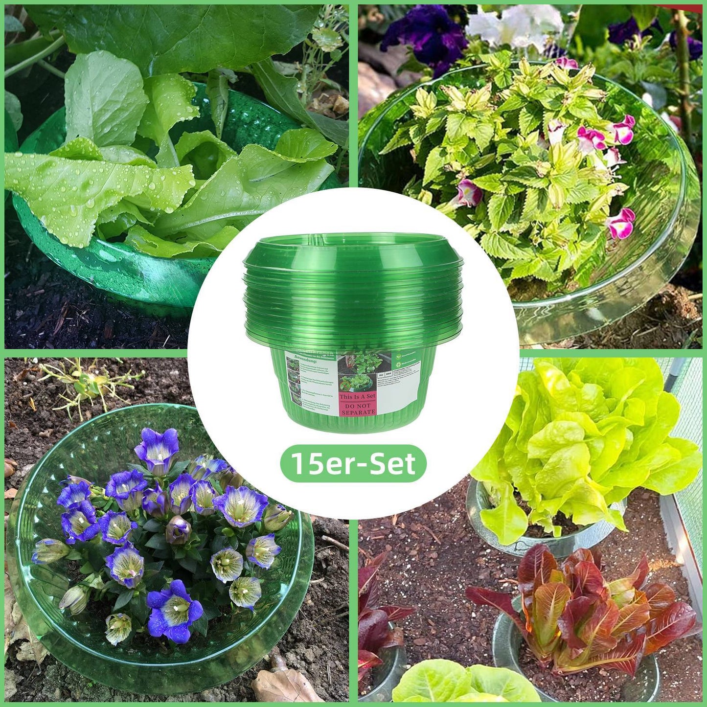 15 Pieces Snail Protection Rings, Effective Snail Protection For Lettuce And Cabbage