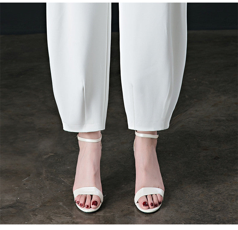 Harem Pants High Waist Drape Ice Silk Bloomers Loose Casual