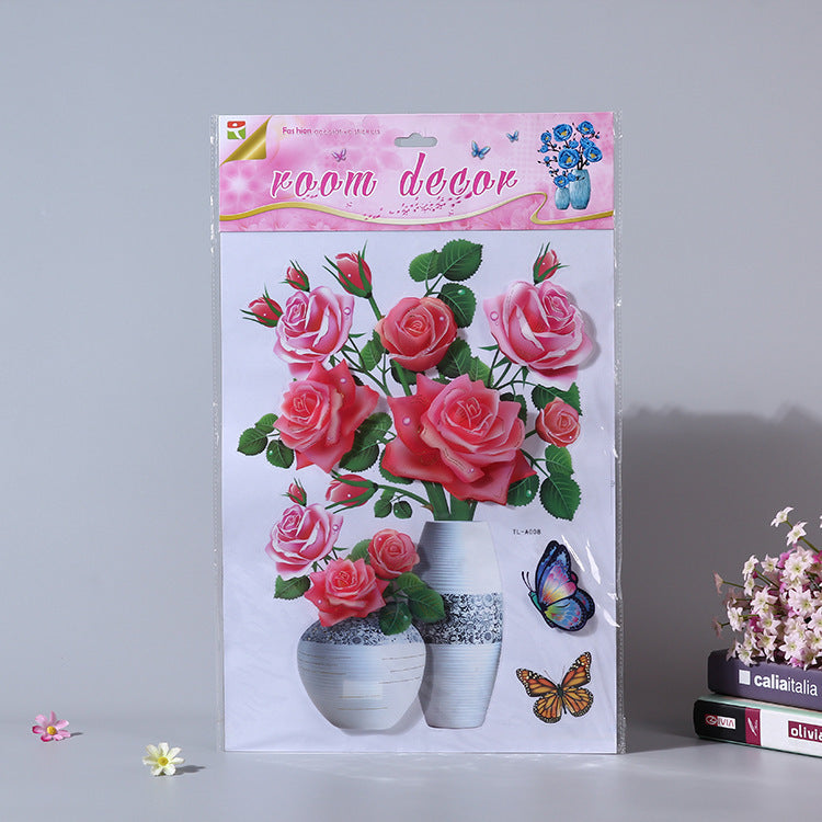 Vivid And Colorful 3D Flower Wall Stickers