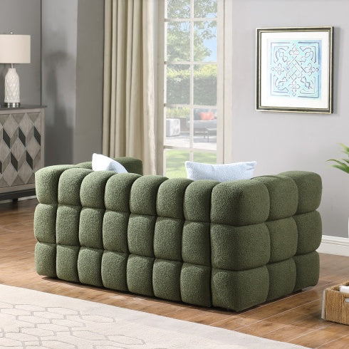 62.2length ,35.83 Deepth ,human Body Structure For USA People, Marshmallow Sofa,boucle Sofa ,BLACK Color, 2 Seater