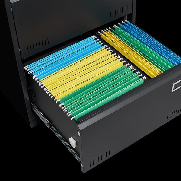 Horizontal File Cabinet With 3 Drawers