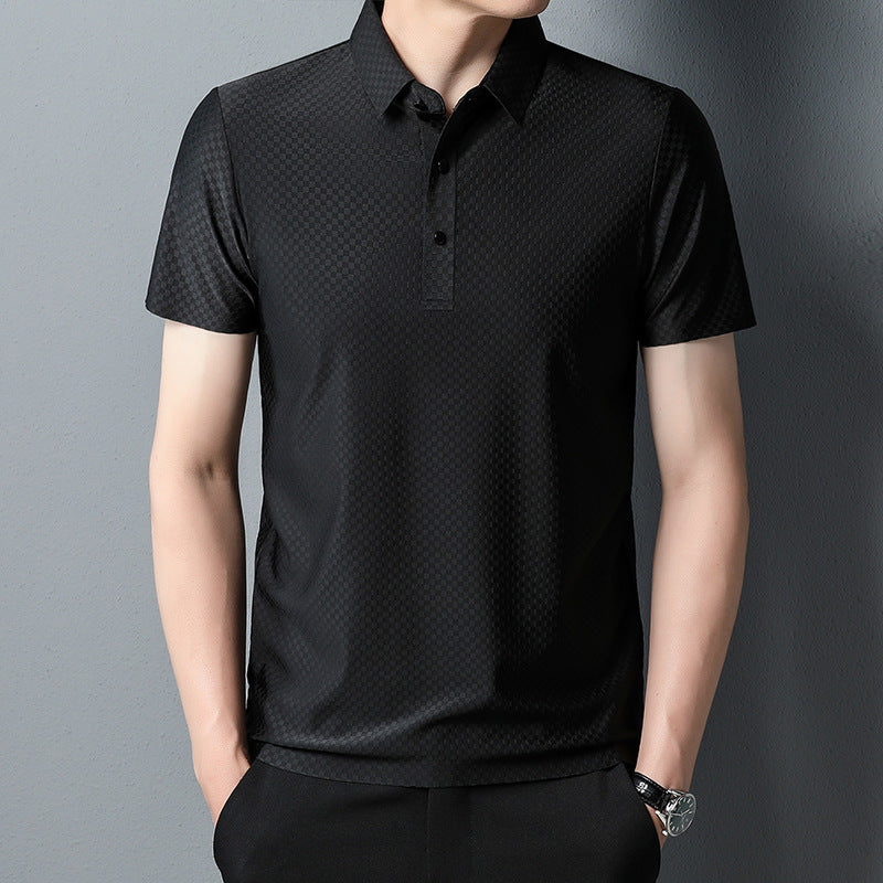 Seamless Short Sleeve Men's Solid Color